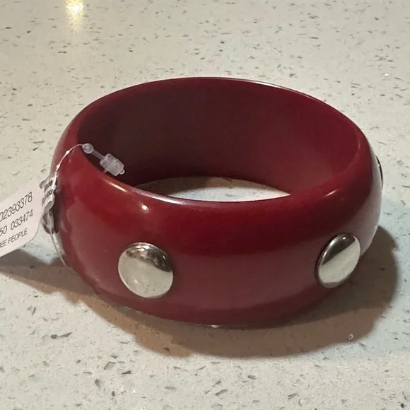 NWT / Free People / Deep Red Bangle / NEW - Picture 4 of 16